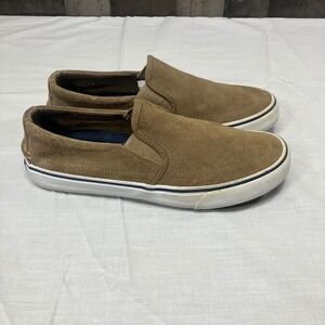 Sperry Striper II CVO Mens 9 Tan Suede Slip On Sneakers Boat Soes Summer Coastal